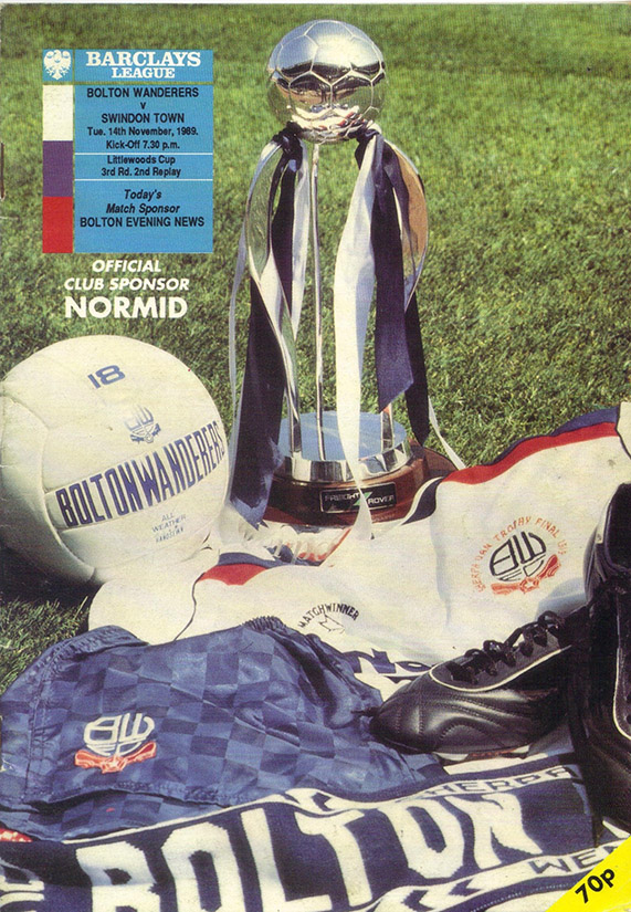 <b>Tuesday, November 14, 1989</b><br />vs. Bolton Wanderers (Away)